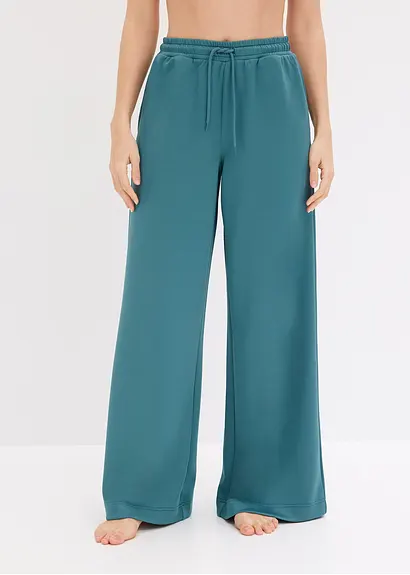 Bonprix Gemütliche Ultrasofte Loungewear Hose Mit Seitentaschen - Petrol