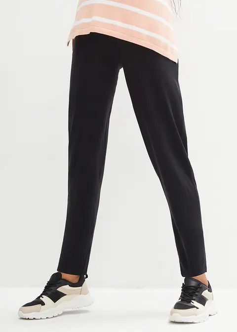 Bonprix Gemütliche Umstands-Loungehose Mit Viskose-Anteil - Schwarz
