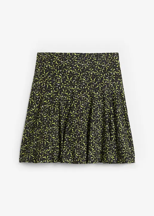 bonprix Gemütlicher High-Waist-Hosenrock mit Druck und vorteilhaften hohem Bund