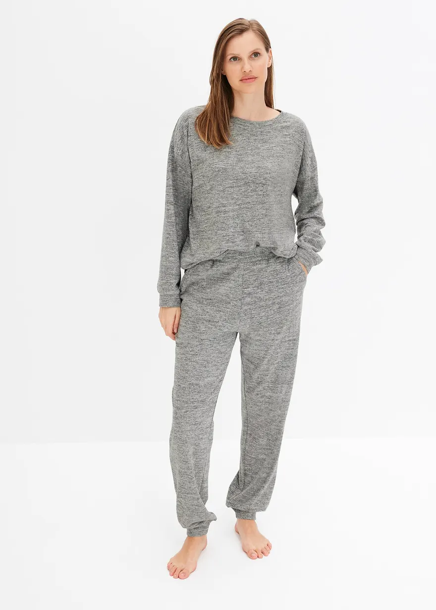 Bonprix Gemütlicher Oversized Loungewear Hausanzug Mit Modernen U-Boot Ausschnitt