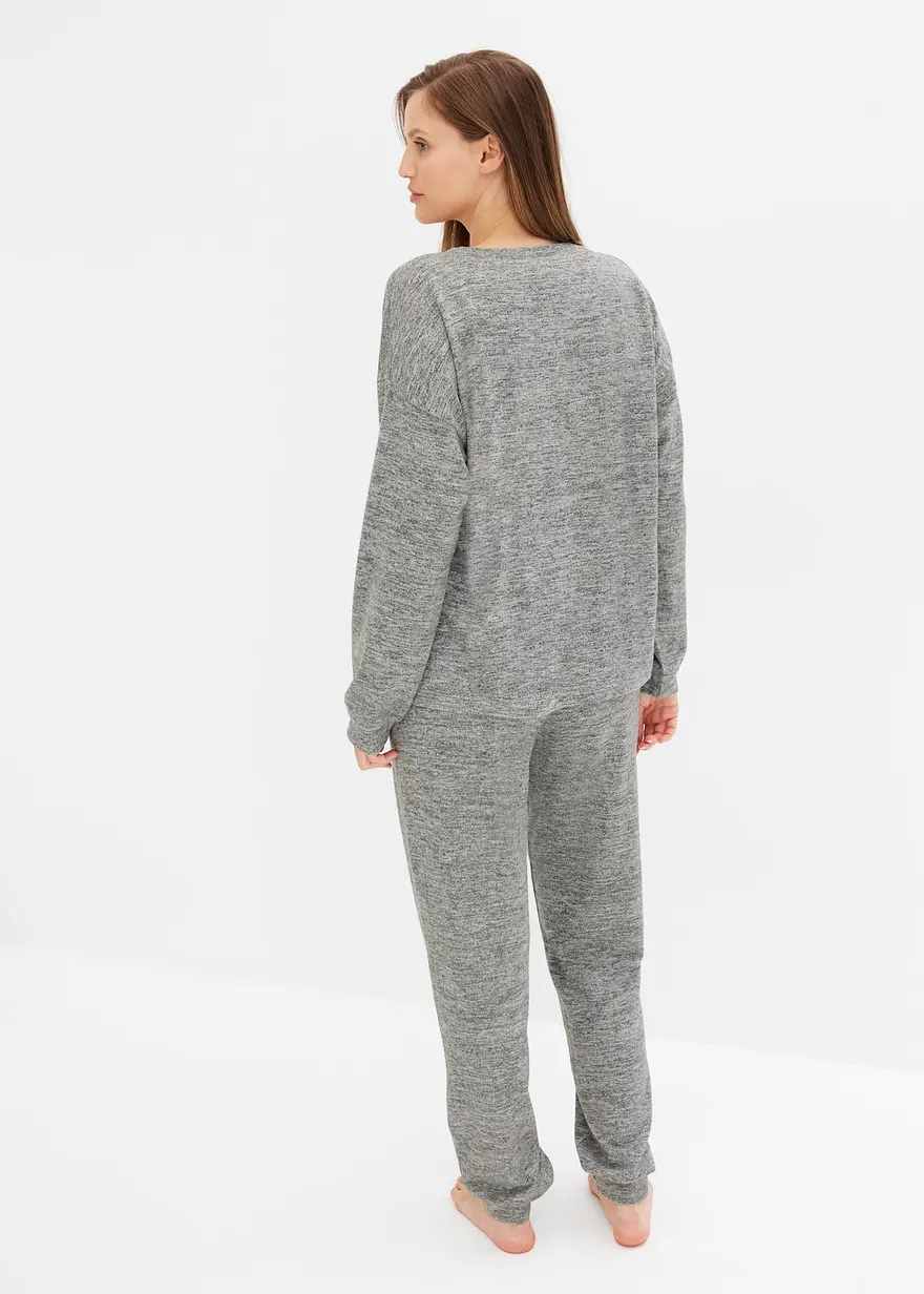 Bonprix Gemütlicher Oversized Loungewear Hausanzug Mit Modernen U-Boot Ausschnitt