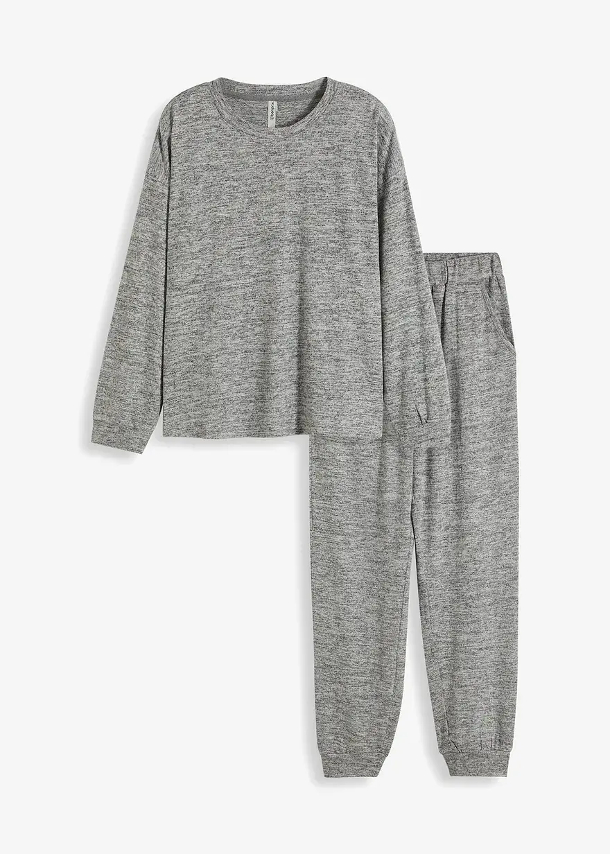 bonprix Gemütlicher oversized Loungewear Hausanzug mit modernen U-Boot Ausschnitt