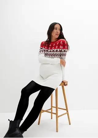 Bonprix Gemütlicher Pullover Für Die Schwangerschaft Und Danach - Weiß