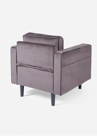 Bonprix Gemütlicher Sessel Mit Weichem Samtbezug - Grau 3-Sitzer Sofa