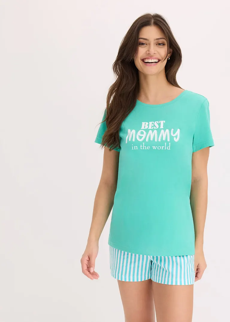 Bonprix Gemütlicher Shorty Mit Süßem Familien-Druck - Damen