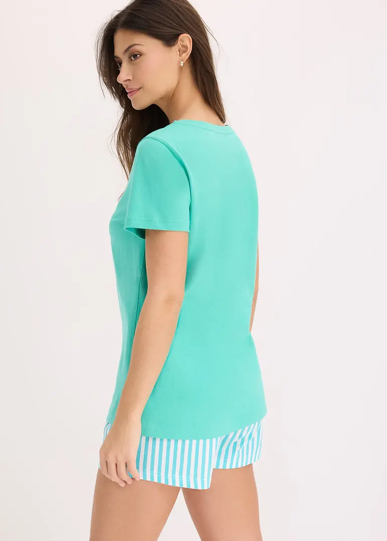 Bonprix Gemütlicher Shorty Mit Süßem Familien-Druck - Damen