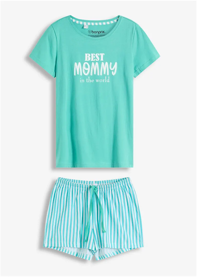 bonprix Gemütlicher Shorty mit süßem Familien-Druck - Damen