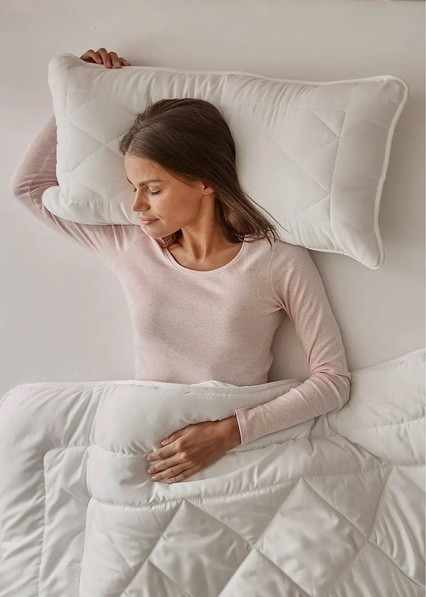 Bonprix Gemütliches Microfaser Kissen - Weiß Kopfkissen