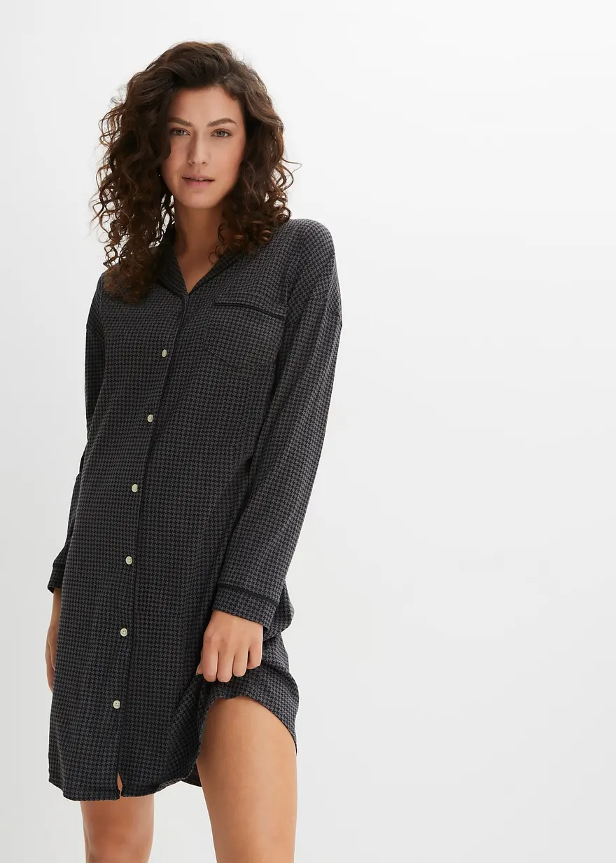 Bonprix Gemütliches Nachthemd Aus Baumwolle Im Oversized Boyfriend Look