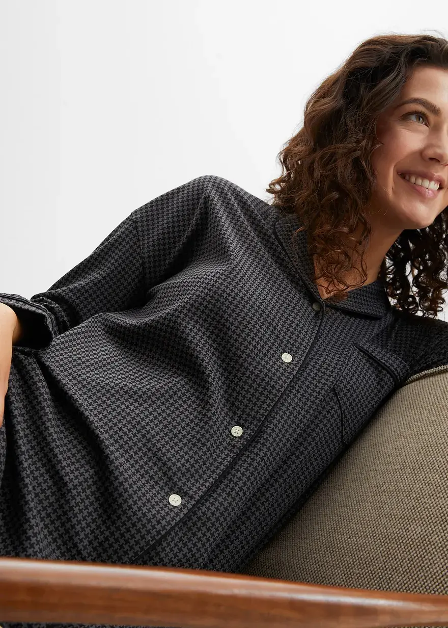 Bonprix Gemütliches Nachthemd Aus Baumwolle Im Oversized Boyfriend Look