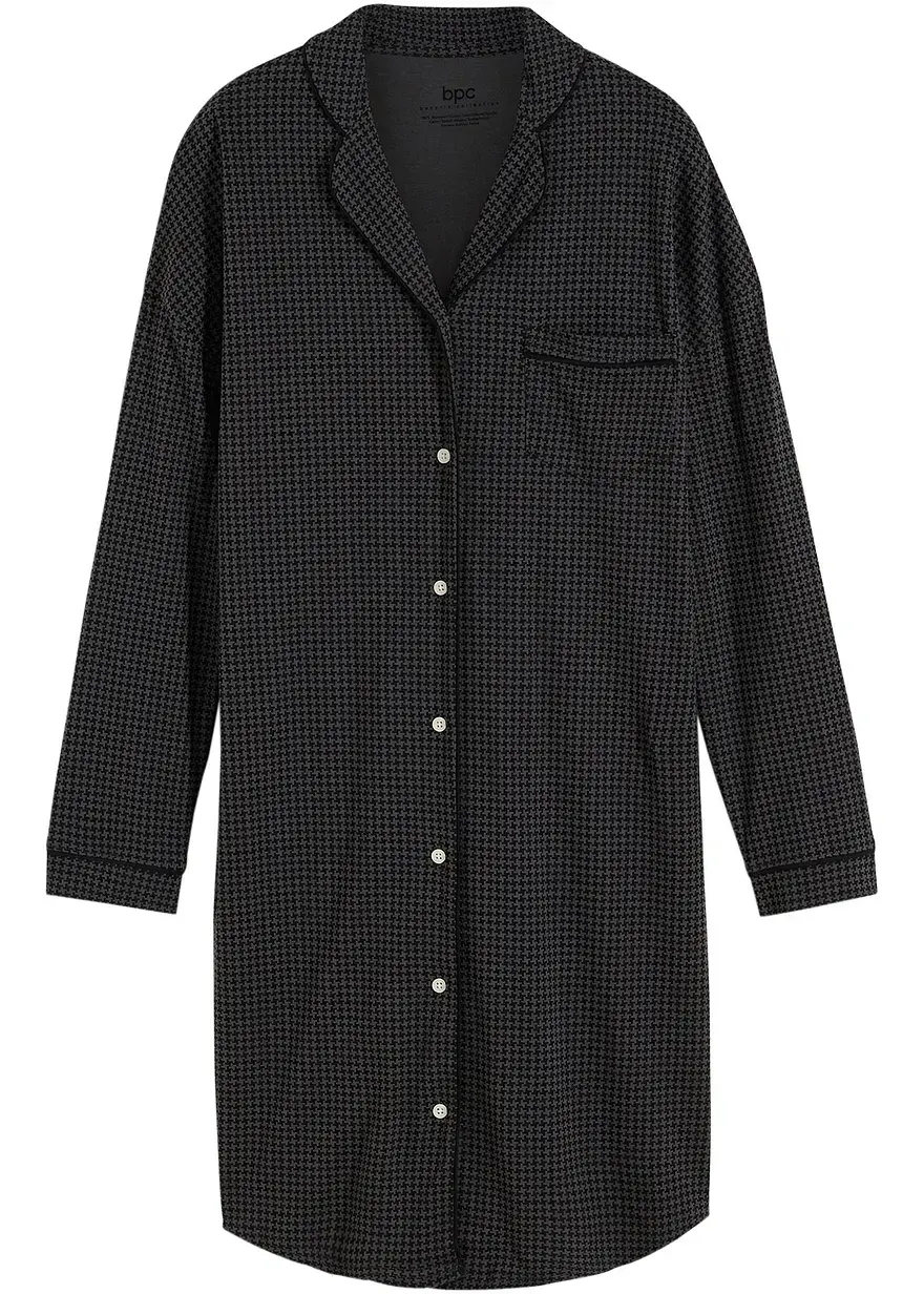 bonprix Gemütliches Nachthemd aus Baumwolle im Oversized Boyfriend Look