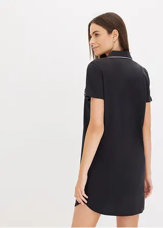 Bonprix Gemütliches Nachthemd Mit Kurzen Armen - Schwarz