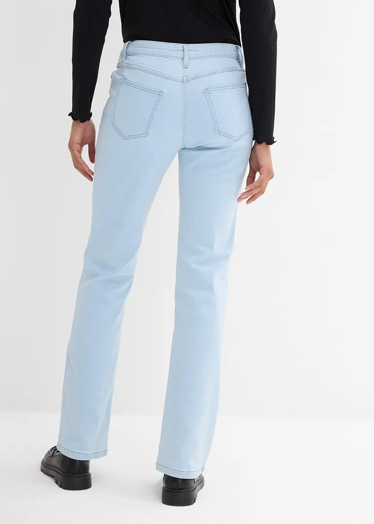 Bonprix Gerade Jeans Mit Stretch Und Nieten - Blau Regular