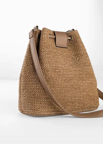 Bonprix Geräumige Beuteltasche Im Legeren Look - Beige - Damen