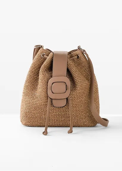 bonprix Geräumige Beuteltasche im legeren Look - beige - Damen