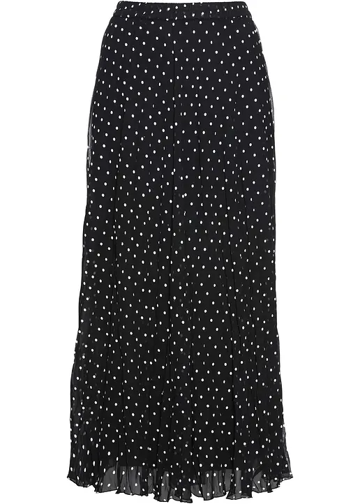bonprix Geschmackvoller Chiffon-Rock in Crash-Optik mit Elastikbund