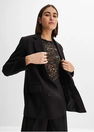 Bonprix Geschmackvoller Doppelreiher-Blazer Mit Praktischen Taschen