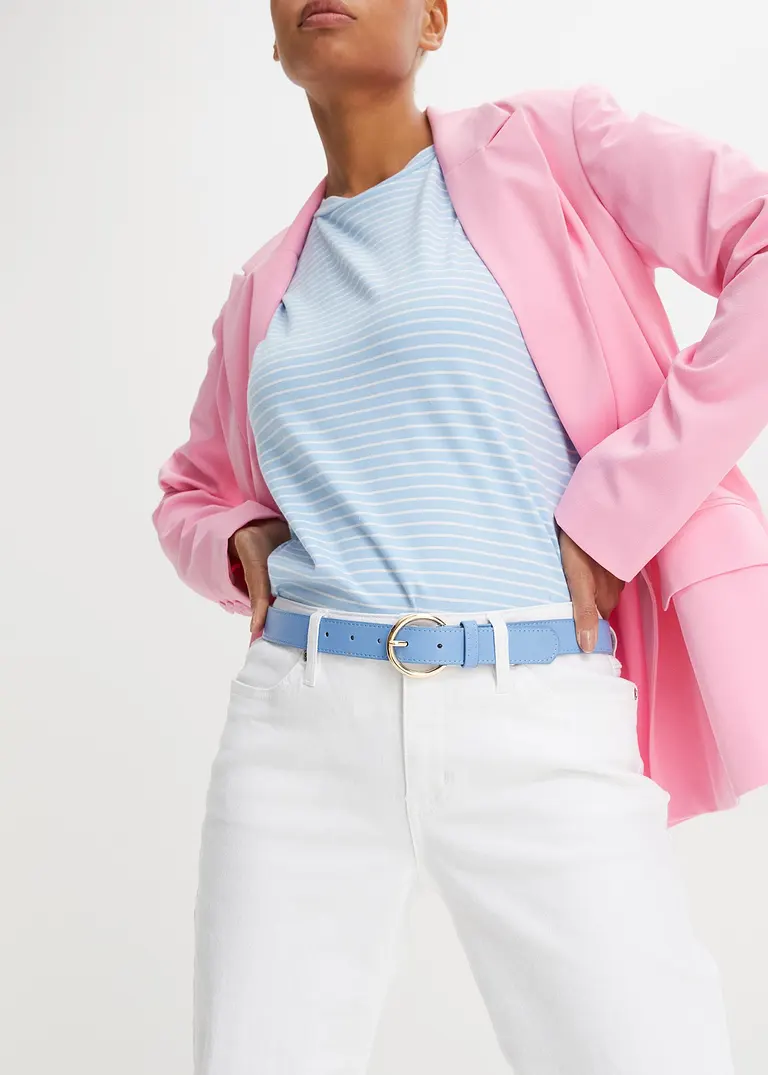 Bonprix Geschmackvoller Gürtel In Lederoptik - Blau - Damen