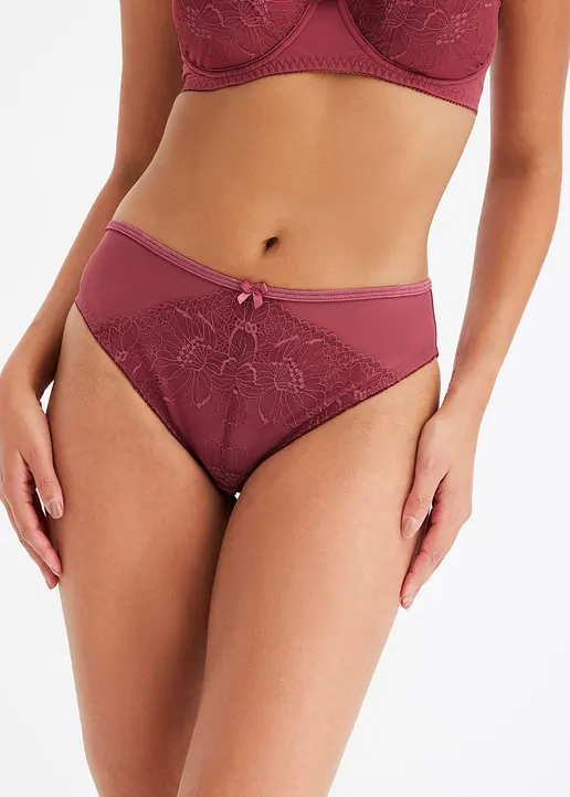 Bonprix Geschmackvoller Slip Mit Spitze Und Transparenten Details - Lila