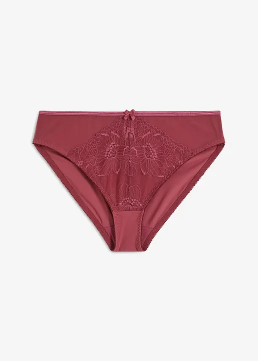 bonprix geschmackvoller Slip mit Spitze und transparenten Details - lila