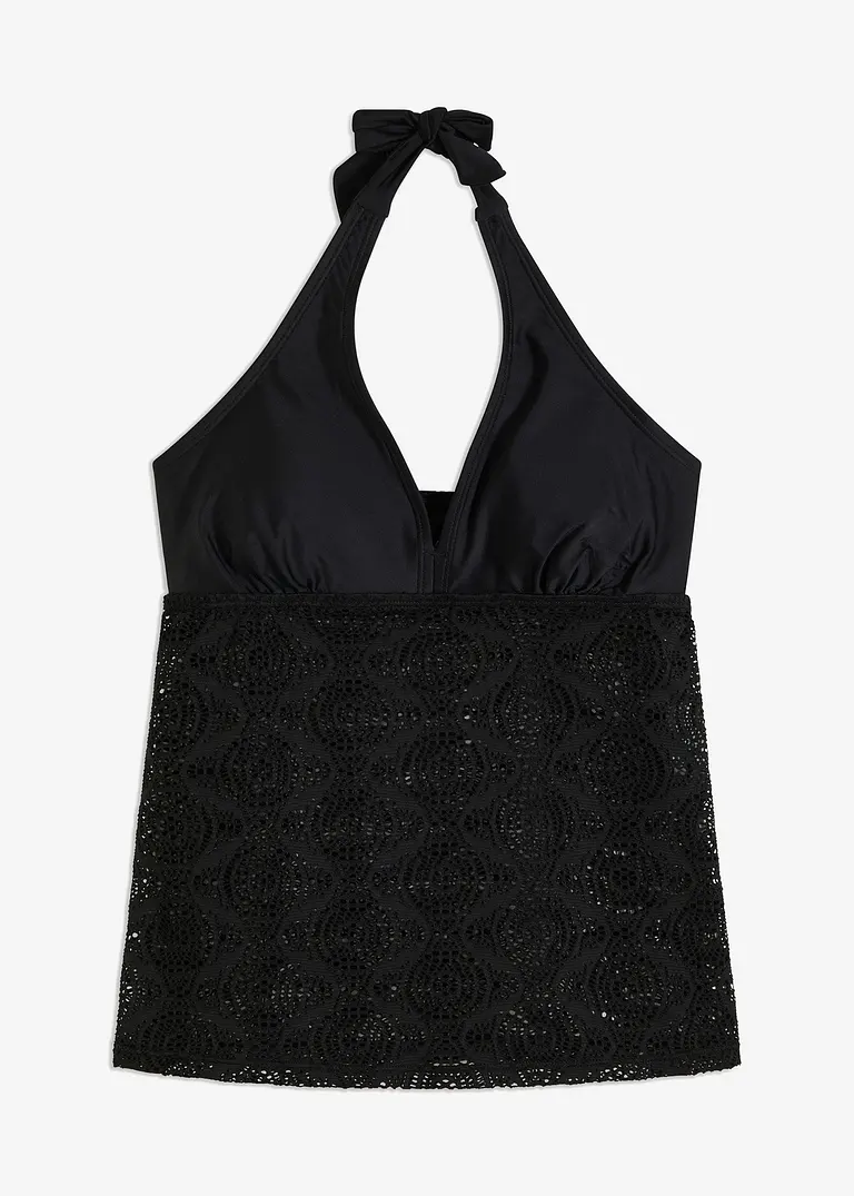 bonprix Geschmackvolles Tankini Oberteil mit transparenter Spitze - Damen
