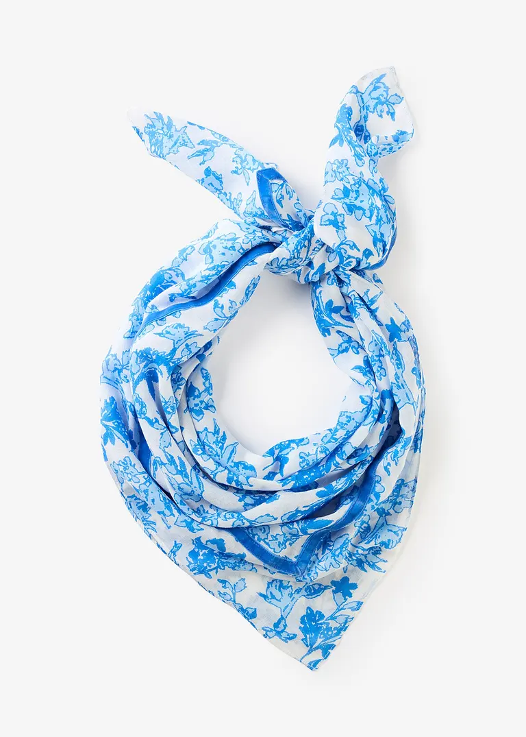 bonprix Geschmackvolles Tuch mit dekorativem Muster - blau
