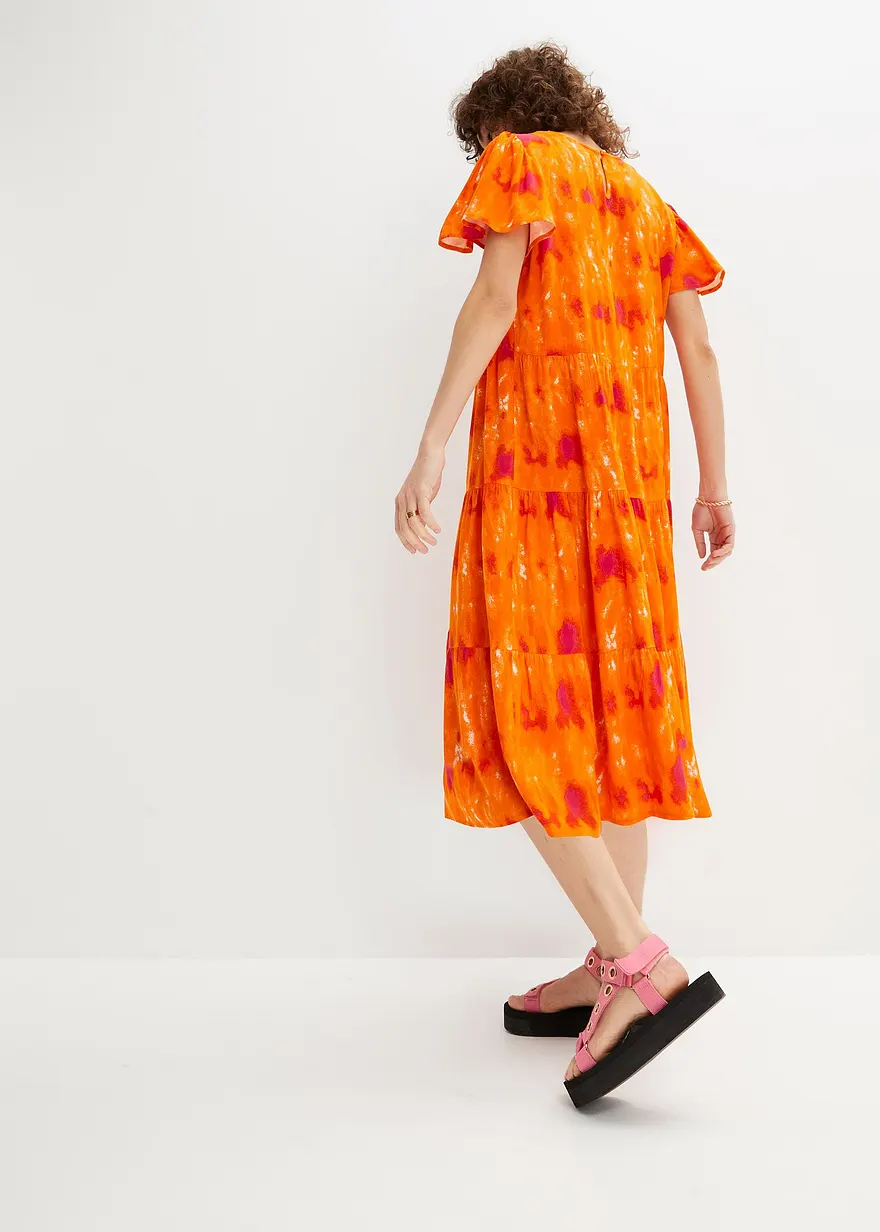 Bonprix Geschmeidig Fallendes Kleid Mit V-Ausschnitt Umspielt Jeden Figurtypen
