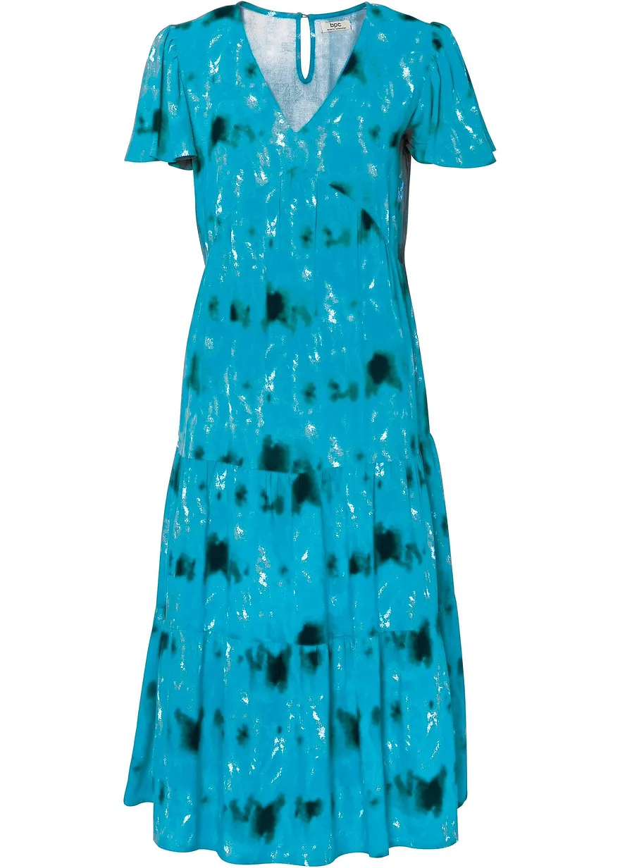 bonprix Geschmeidig fallendes Kleid mit V-Ausschnitt umspielt jeden Figurtypen