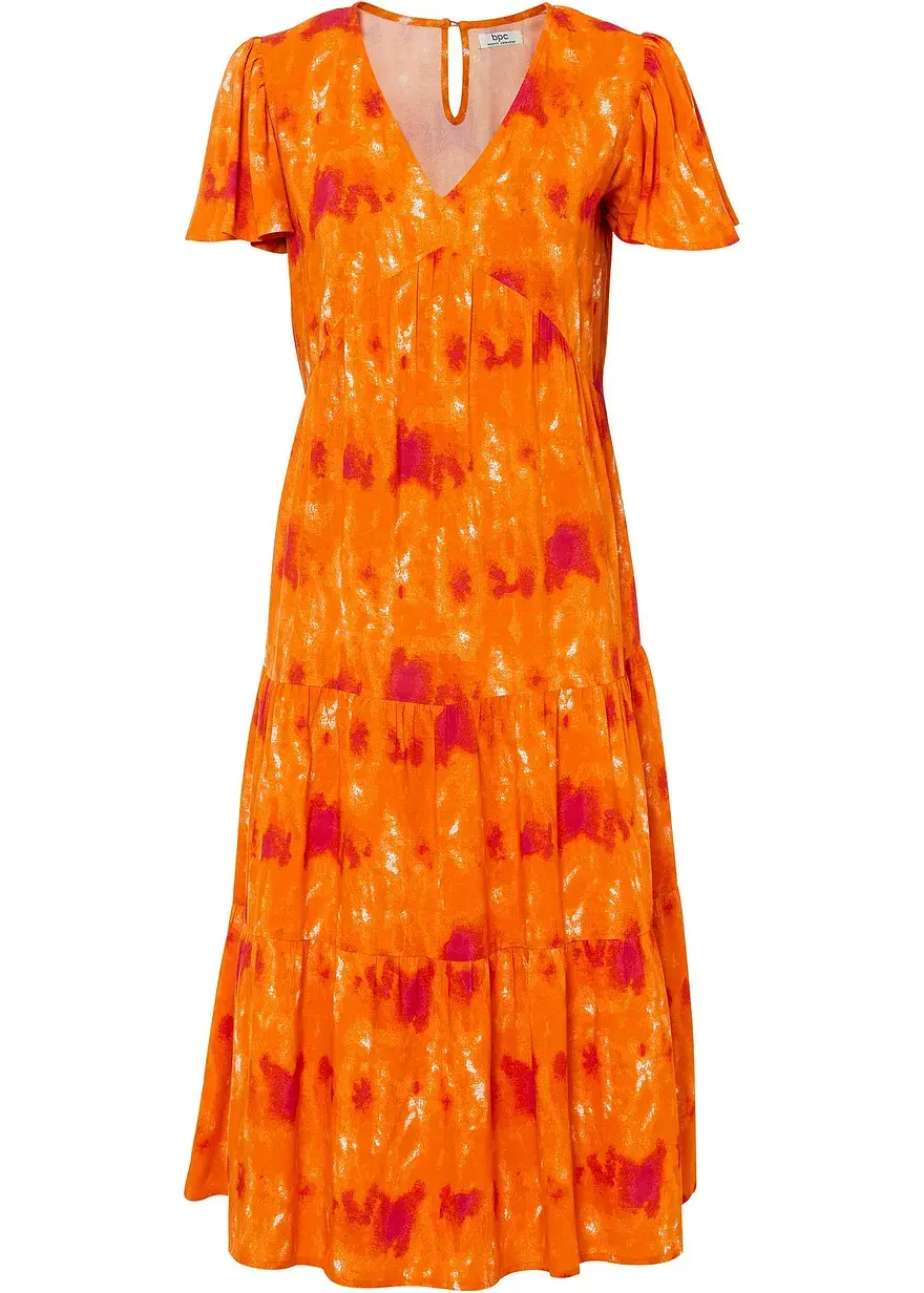 bonprix Geschmeidig fallendes Kleid mit V-Ausschnitt umspielt jeden Figurtypen