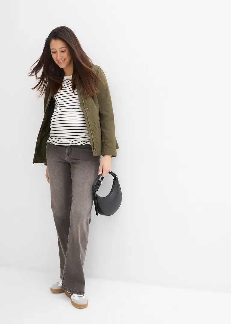 Bonprix Gestreiftes Umstandshirt Mit Versteckter Stillfunktion Aus Bio-Baumwolle