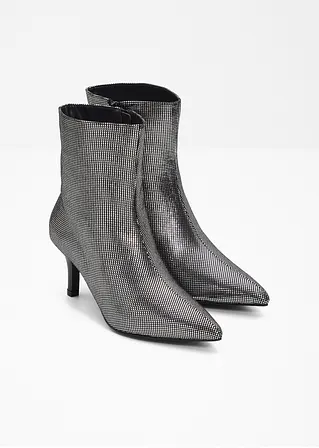 Bonprix Glamouröse Stiefelette Im Metallic Look - Silber