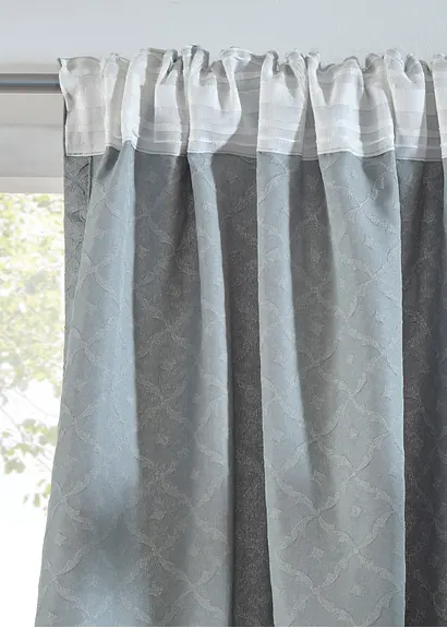 Bonprix Grafischer Vorhang - Petrol Multifunktionsband