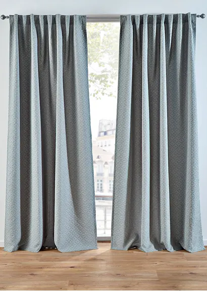 bonprix Grafischer Vorhang - petrol Multifunktionsband