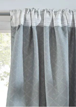 Bonprix Grafischer Vorhang - Petrol Ösen - Wohnen & Garten