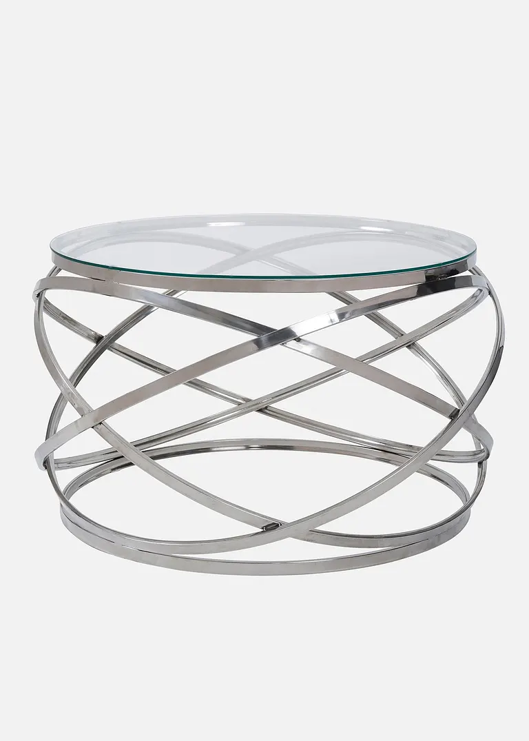 bonprix Großer Couchtisch aus Metall und Gas - silber