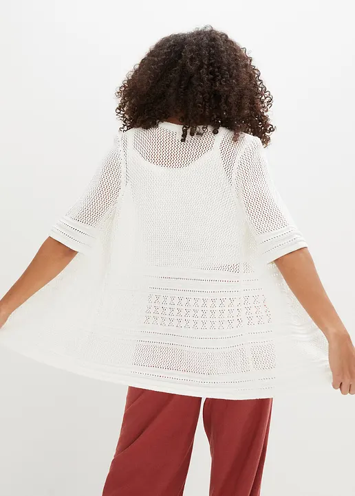 Bonprix Gut Kombinierbare Ajour Strickjacke Mit Wunderschönem Lochmuster