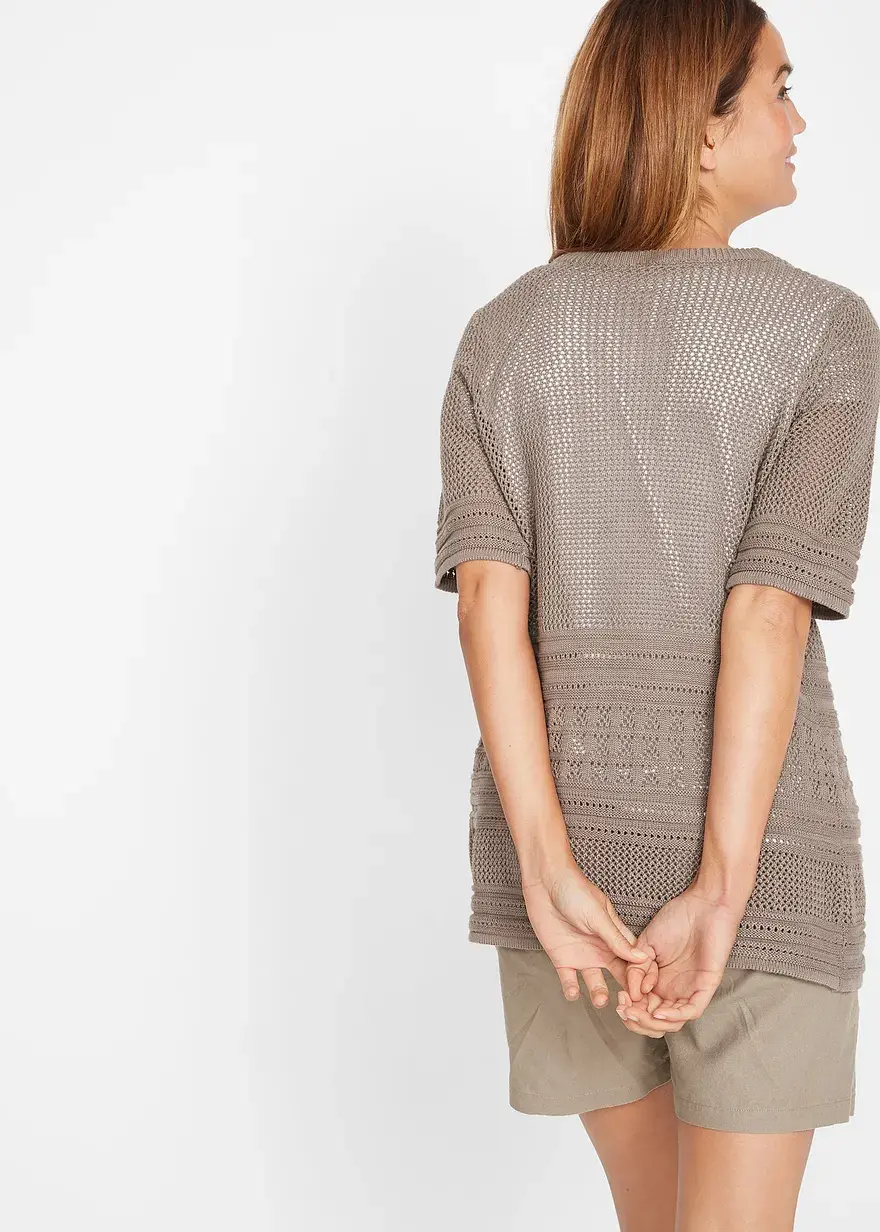 Bonprix Gut Kombinierbare Ajour Strickjacke Mit Wunderschönem Lochmuster