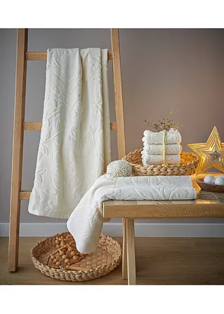 Bonprix Handtuch Mit Blumendesign - Beige - Wohnen & Garten