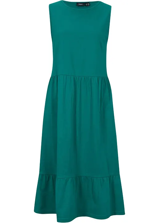 bonprix Hängerkleid mit Rundhalsausschnitt Volants und Teilungsnaht an der Taille A-Form