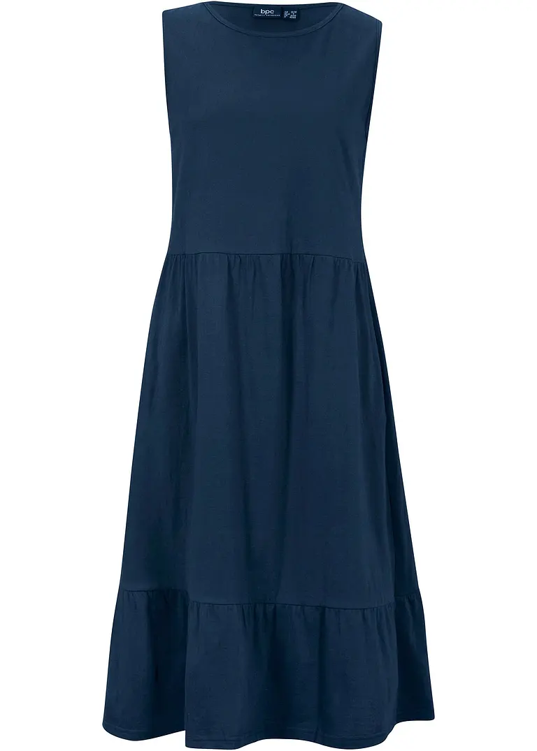 bonprix Hängerkleid mit Rundhalsausschnitt Volants und Teilungsnaht an der Taille A-Form
