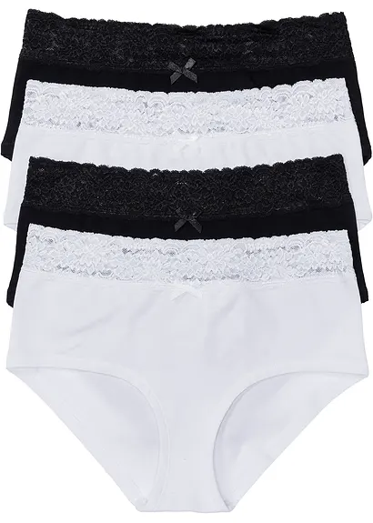 bonprix Hautsympathische Panty in Maxiform - schwarz + weiß