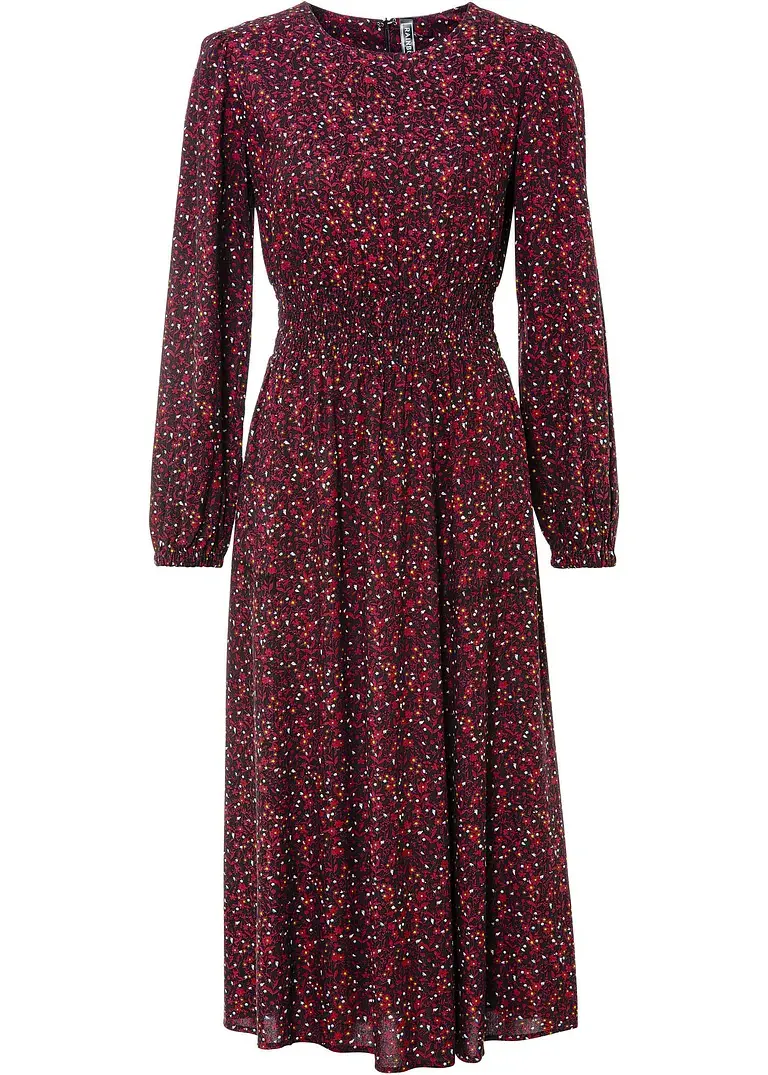 bonprix Herbstliches Midikleid aus nachhaltiger Viskose - rot