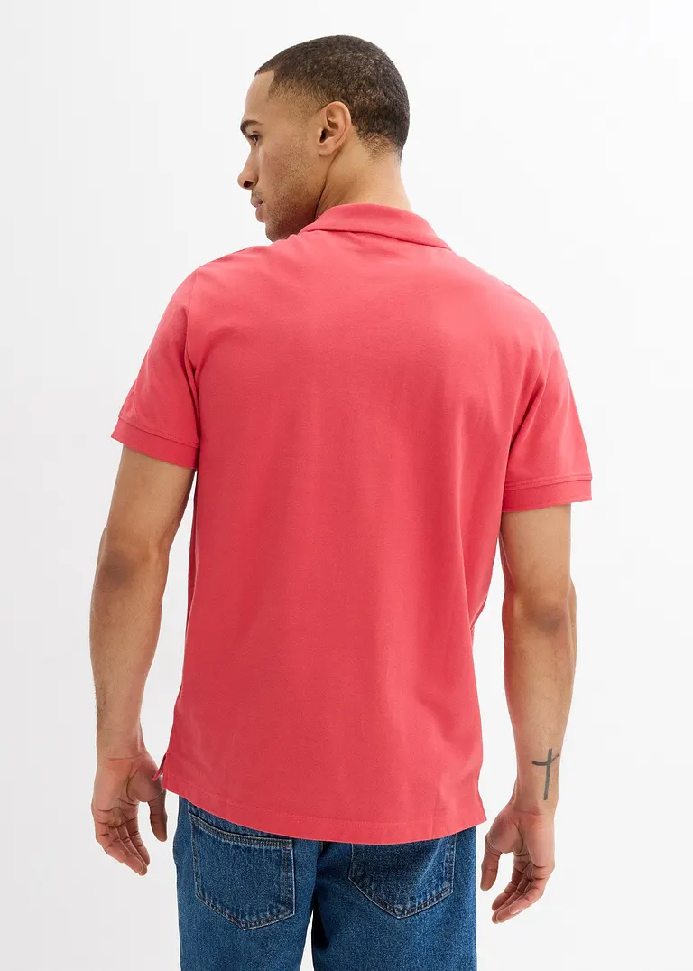 Bonprix Herren Basic Poloshirt Aus Hautfreundlicher Reiner Bio-Baumwolle