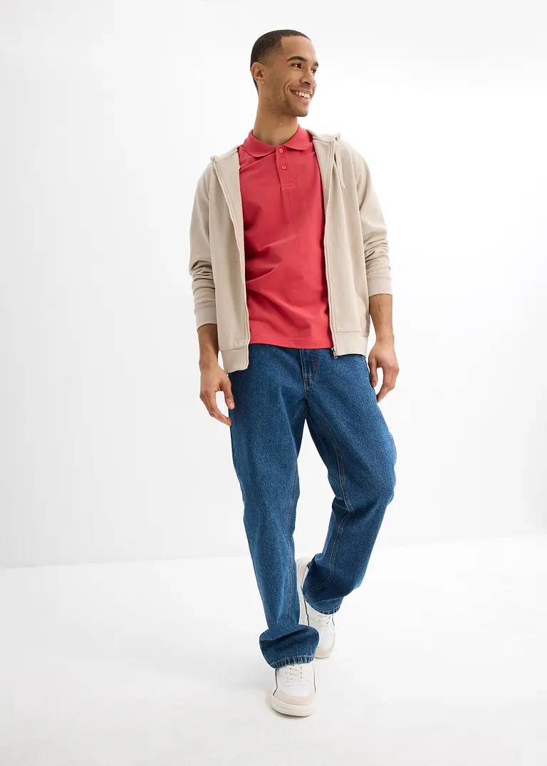 Bonprix Herren Basic Poloshirt Aus Hautfreundlicher Reiner Bio-Baumwolle