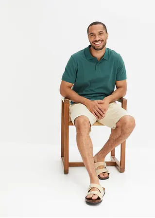 Bonprix Herren Basic Poloshirt Aus Hautfreundlicher Reiner Bio-Baumwolle