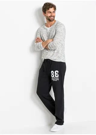 Bonprix Herren Jogginghose Mit Print - Schwarz - Herren