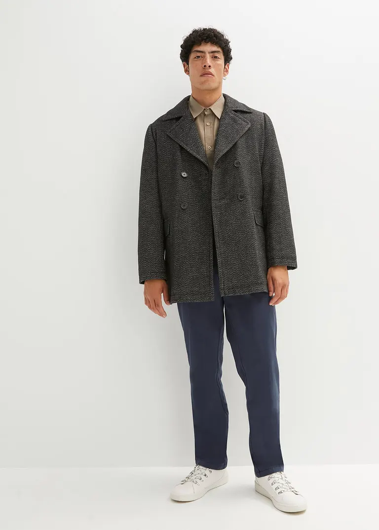 Bonprix Herren-Kurzarmhemd In Leinen-Baumwoll-Qualität. - Braun