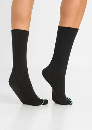 Bonprix Herren Socken (5er Pack) Mit Kontraststreifen - Schwarz