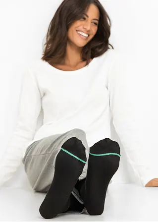 Bonprix Herren Socken (5er Pack) Mit Kontraststreifen - Schwarz