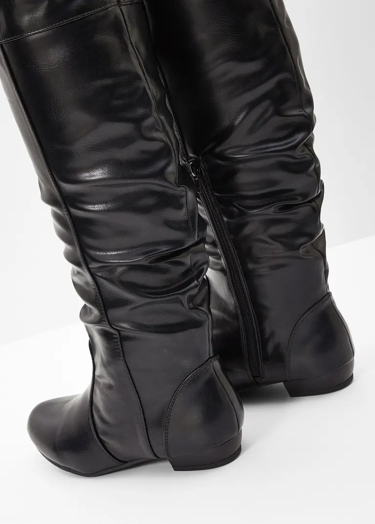 Bonprix Hippe Overknee-Stiefel Von RAINBOW - Schwarz - Damen